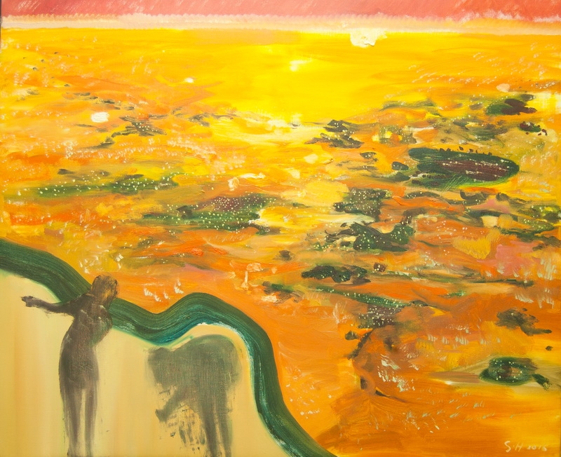 單昊 《玩到日落不回家》 90×111cm 油畫.JPG